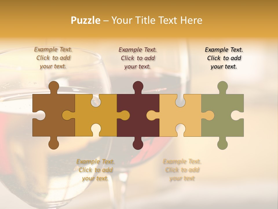 Cheese And Two Glasses Of Wine PowerPoint Template