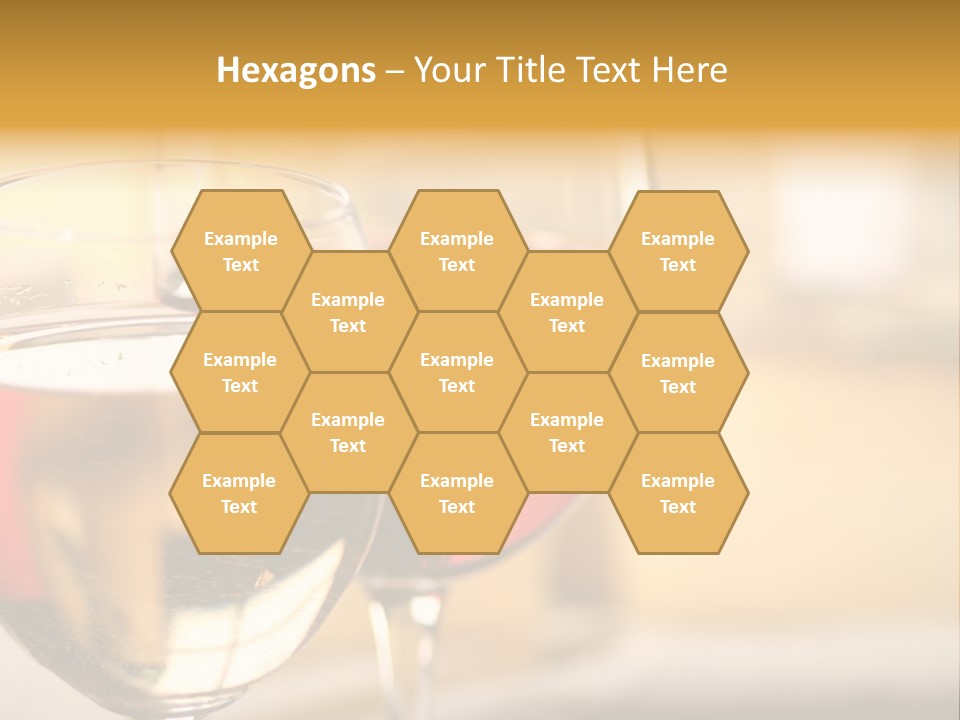 Cheese And Two Glasses Of Wine PowerPoint Template