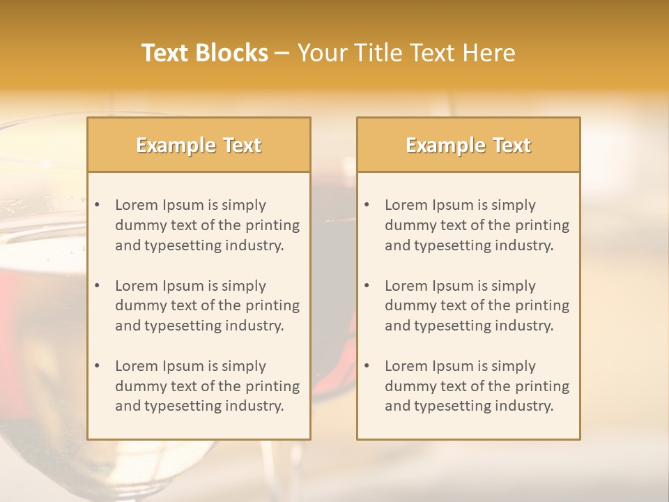 Cheese And Two Glasses Of Wine PowerPoint Template