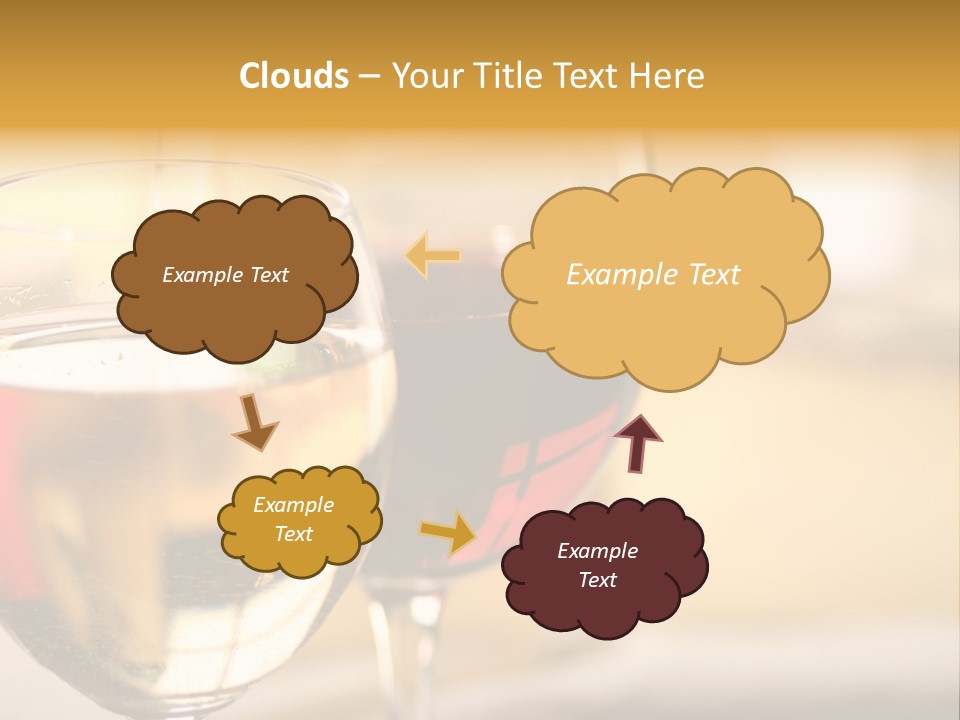 Cheese And Two Glasses Of Wine PowerPoint Template