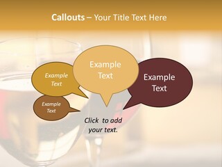 Cheese And Two Glasses Of Wine PowerPoint Template