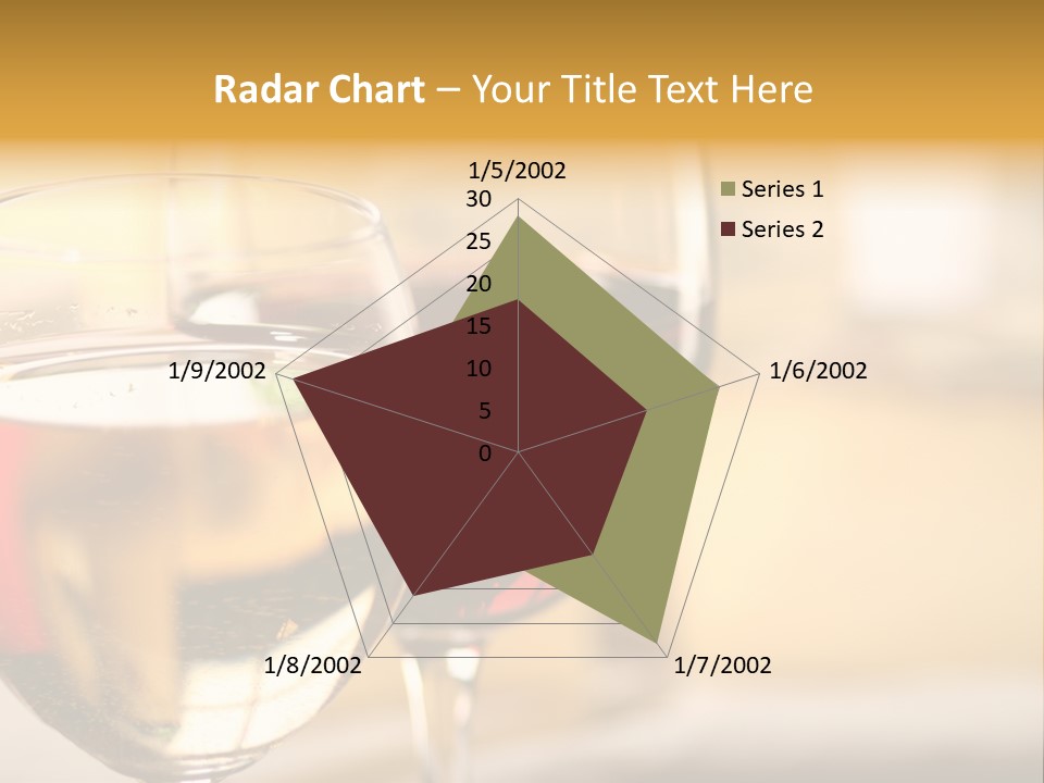 Cheese And Two Glasses Of Wine PowerPoint Template