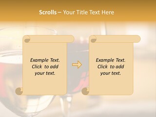 Cheese And Two Glasses Of Wine PowerPoint Template