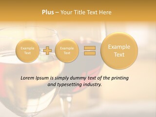 Cheese And Two Glasses Of Wine PowerPoint Template
