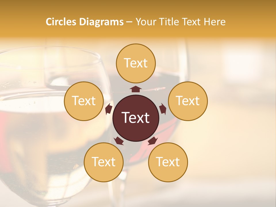 Cheese And Two Glasses Of Wine PowerPoint Template