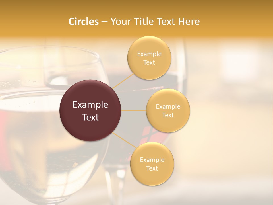 Cheese And Two Glasses Of Wine PowerPoint Template