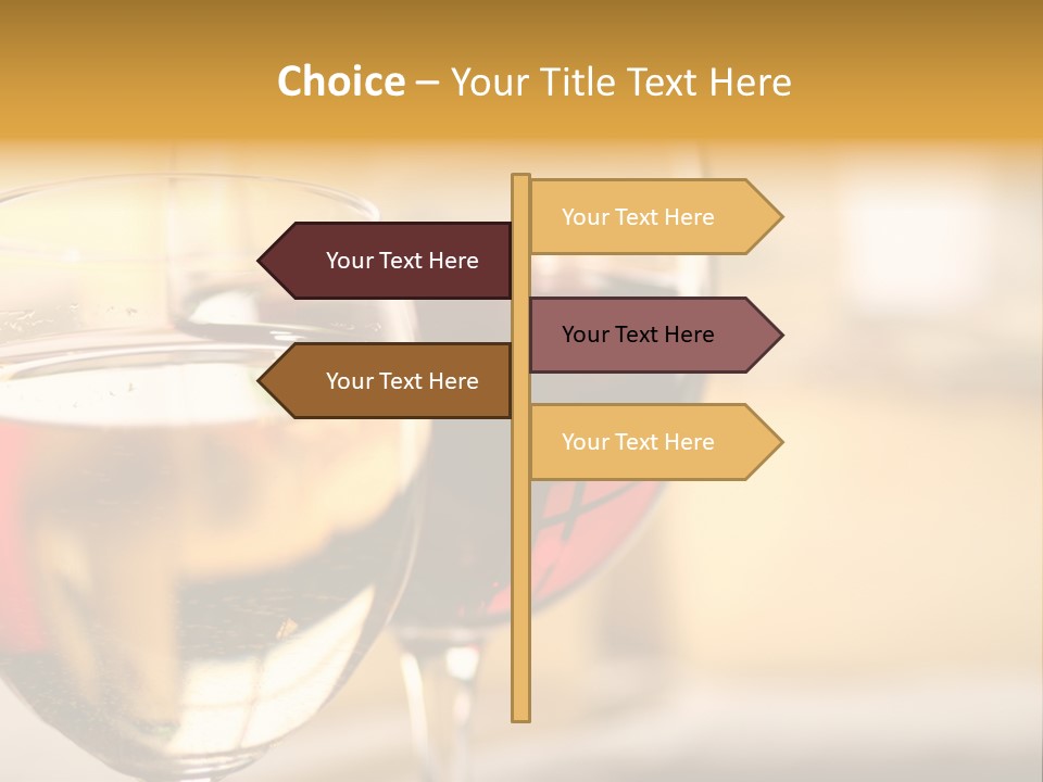 Cheese And Two Glasses Of Wine PowerPoint Template