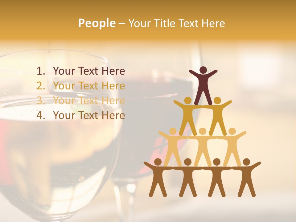Cheese And Two Glasses Of Wine PowerPoint Template
