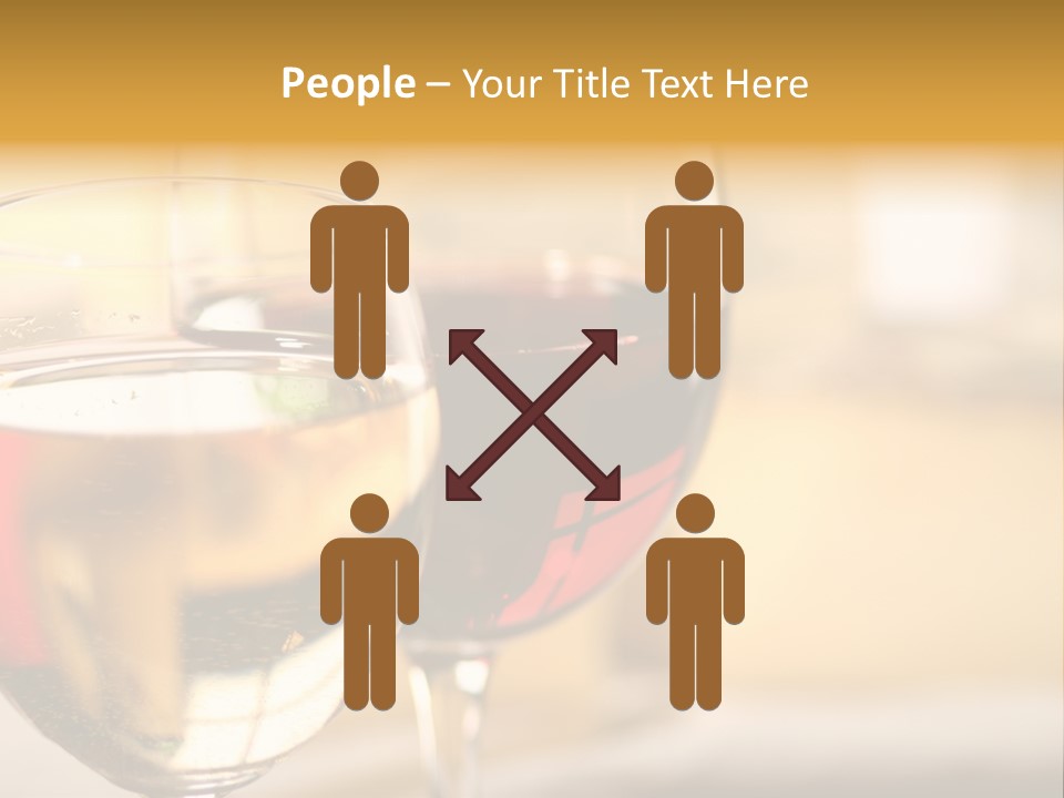 Cheese And Two Glasses Of Wine PowerPoint Template