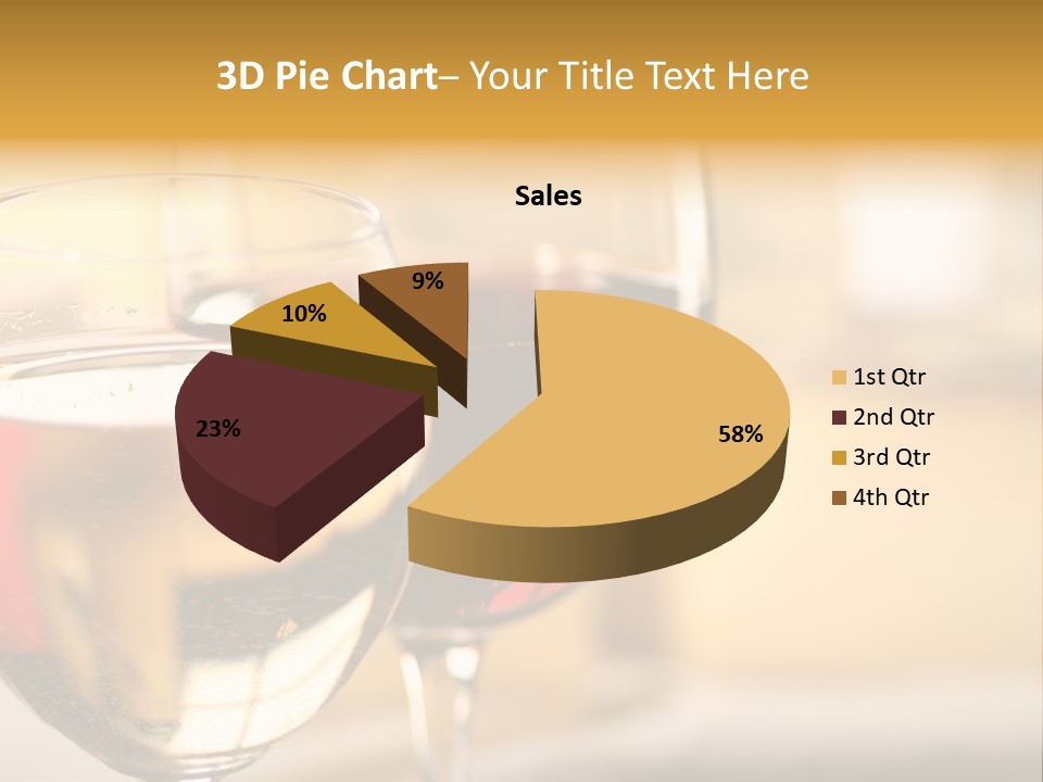 Cheese And Two Glasses Of Wine PowerPoint Template