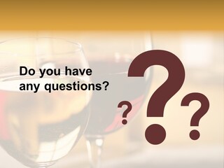 Cheese And Two Glasses Of Wine PowerPoint Template