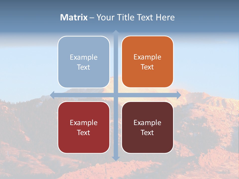 Pikes Peak Up Close Shot With A 200Mm Lens From Ute Valley, Park, 6Am, Very Close To The Mountain. PowerPoint Template