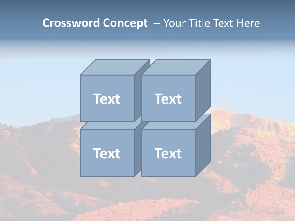 Pikes Peak Up Close Shot With A 200Mm Lens From Ute Valley, Park, 6Am, Very Close To The Mountain. PowerPoint Template