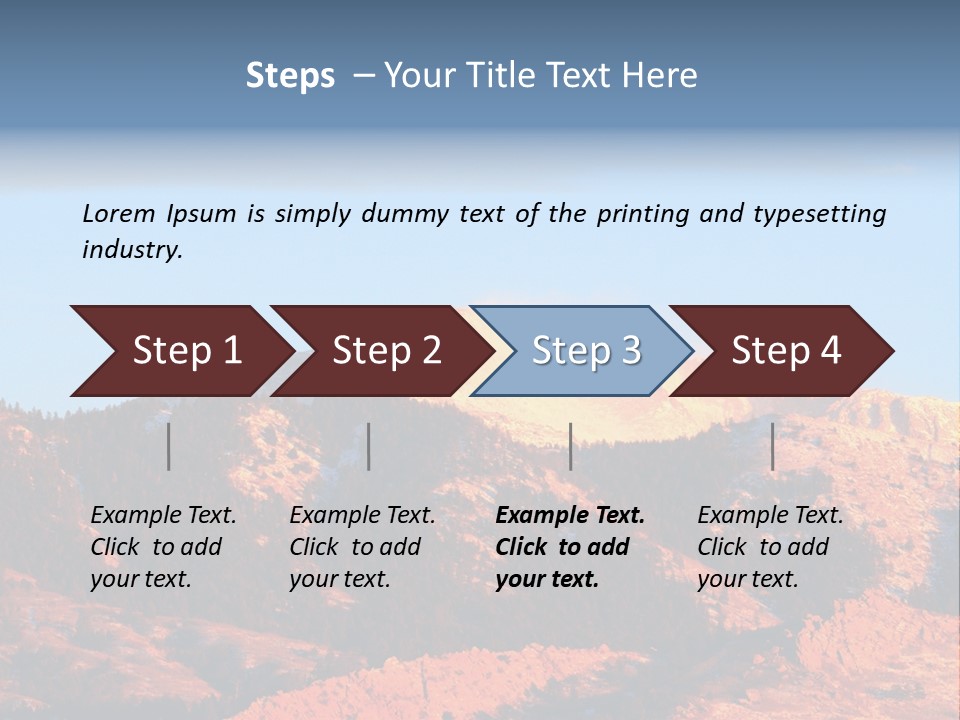 Pikes Peak Up Close Shot With A 200Mm Lens From Ute Valley, Park, 6Am, Very Close To The Mountain. PowerPoint Template
