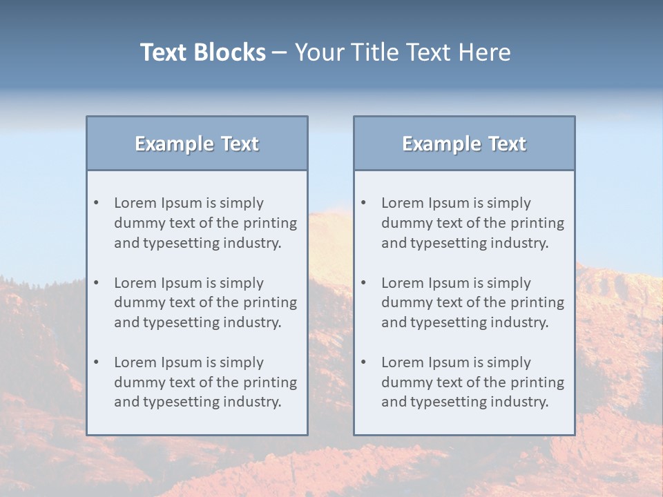 Pikes Peak Up Close Shot With A 200Mm Lens From Ute Valley, Park, 6Am, Very Close To The Mountain. PowerPoint Template