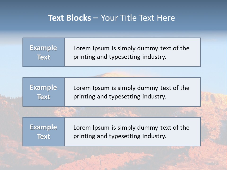 Pikes Peak Up Close Shot With A 200Mm Lens From Ute Valley, Park, 6Am, Very Close To The Mountain. PowerPoint Template