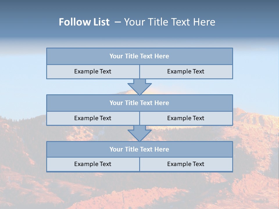 Pikes Peak Up Close Shot With A 200Mm Lens From Ute Valley, Park, 6Am, Very Close To The Mountain. PowerPoint Template