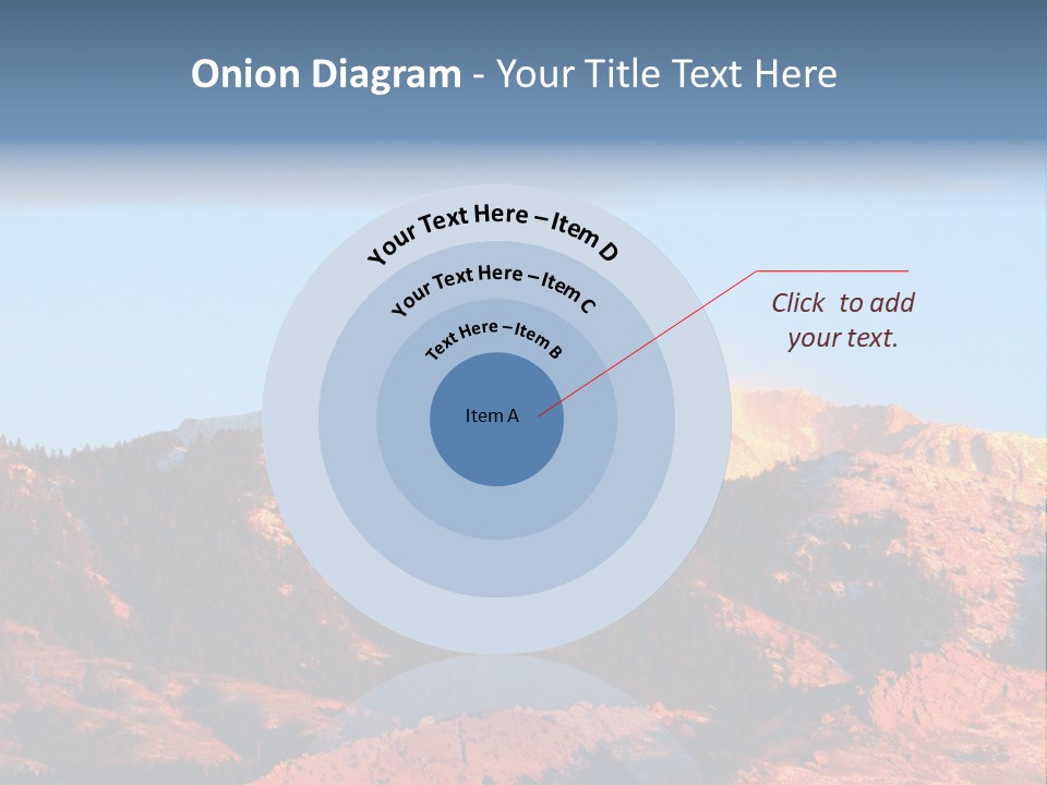 Pikes Peak Up Close Shot With A 200Mm Lens From Ute Valley, Park, 6Am, Very Close To The Mountain. PowerPoint Template