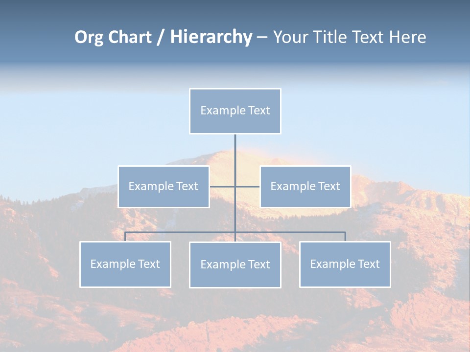 Pikes Peak Up Close Shot With A 200Mm Lens From Ute Valley, Park, 6Am, Very Close To The Mountain. PowerPoint Template
