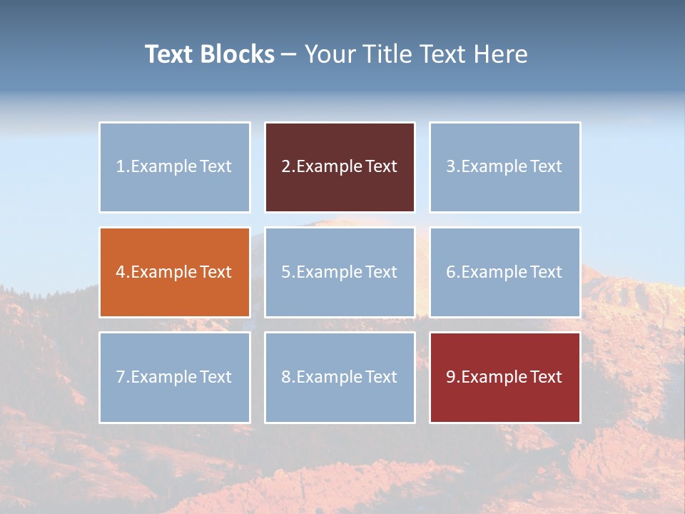 Pikes Peak Up Close Shot With A 200Mm Lens From Ute Valley, Park, 6Am, Very Close To The Mountain. PowerPoint Template