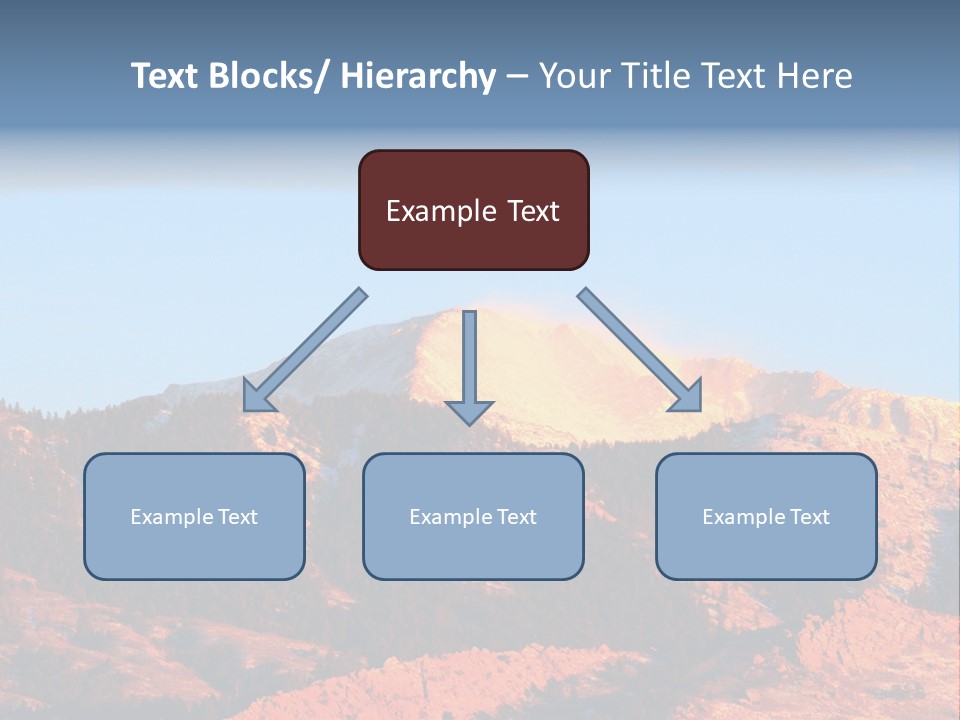 Pikes Peak Up Close Shot With A 200Mm Lens From Ute Valley, Park, 6Am, Very Close To The Mountain. PowerPoint Template