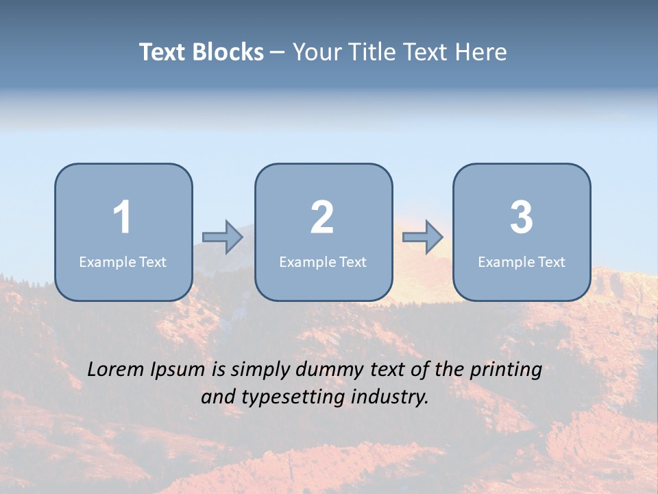 Pikes Peak Up Close Shot With A 200Mm Lens From Ute Valley, Park, 6Am, Very Close To The Mountain. PowerPoint Template