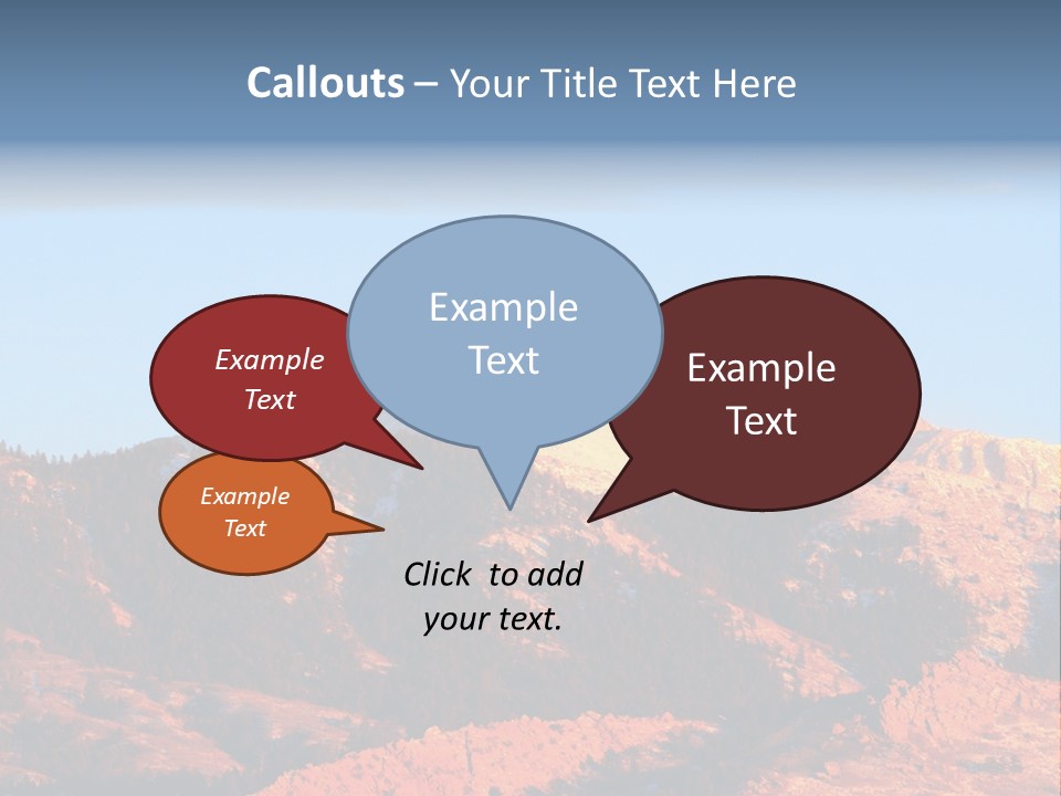 Pikes Peak Up Close Shot With A 200Mm Lens From Ute Valley, Park, 6Am, Very Close To The Mountain. PowerPoint Template