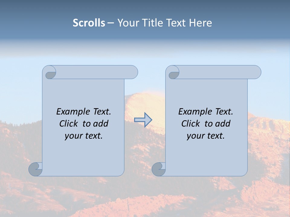 Pikes Peak Up Close Shot With A 200Mm Lens From Ute Valley, Park, 6Am, Very Close To The Mountain. PowerPoint Template
