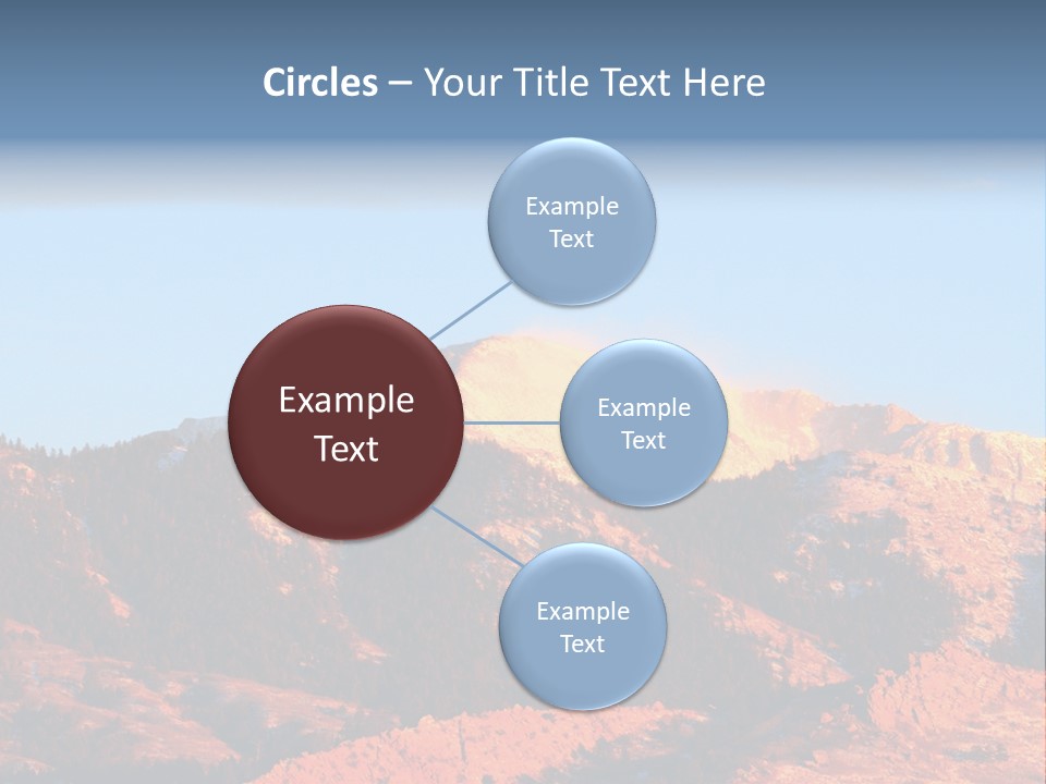 Pikes Peak Up Close Shot With A 200Mm Lens From Ute Valley, Park, 6Am, Very Close To The Mountain. PowerPoint Template