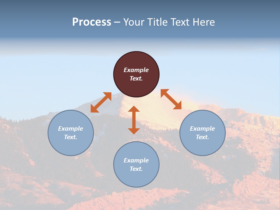 Pikes Peak Up Close Shot With A 200Mm Lens From Ute Valley, Park, 6Am, Very Close To The Mountain. PowerPoint Template