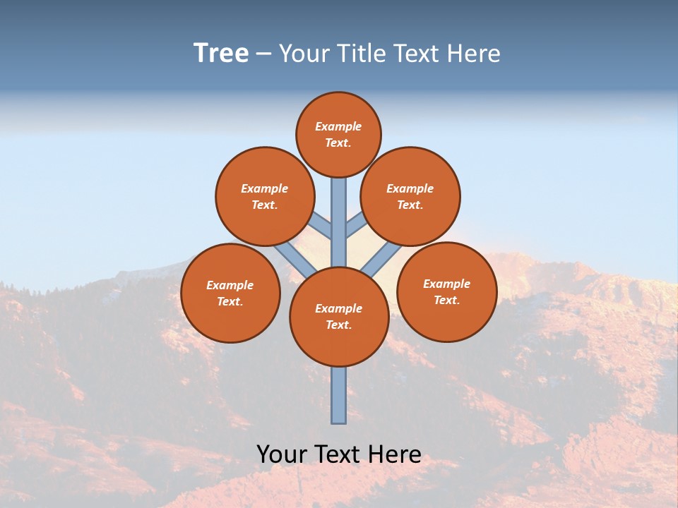 Pikes Peak Up Close Shot With A 200Mm Lens From Ute Valley, Park, 6Am, Very Close To The Mountain. PowerPoint Template