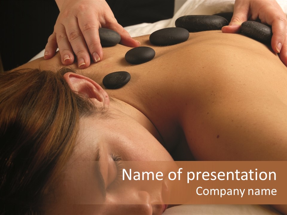 Hot Mineral Stone Treatment At Spa Salon PowerPoint Template