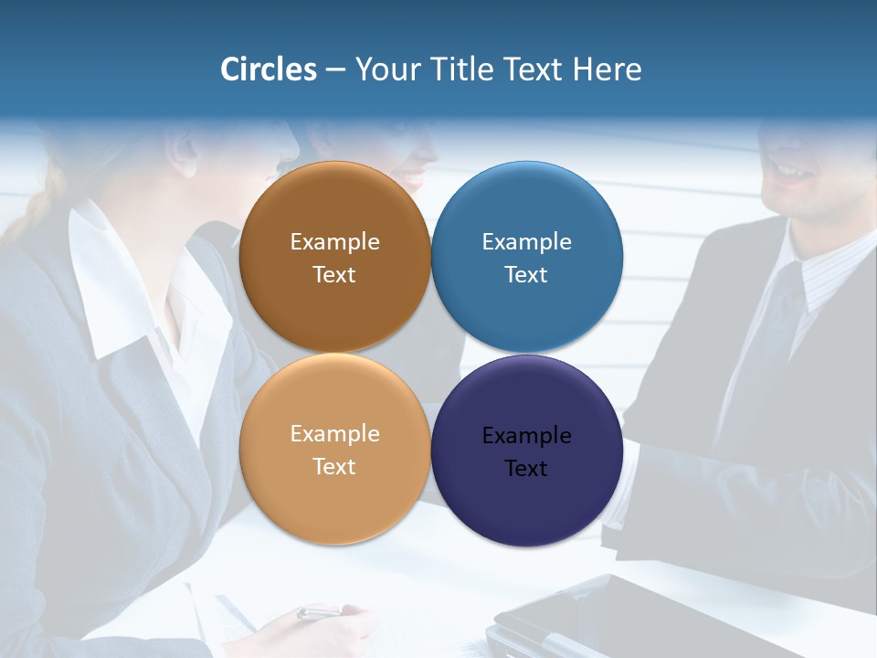 A Group Of Business People Shaking Hands PowerPoint Template