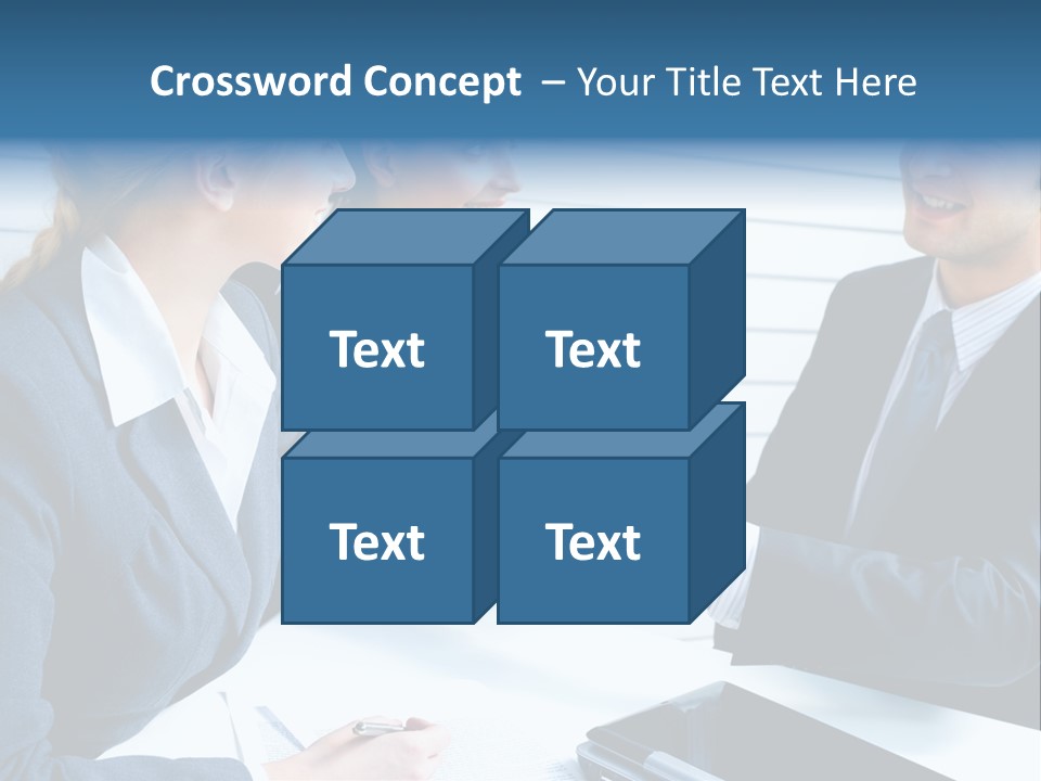 A Group Of Business People Shaking Hands PowerPoint Template