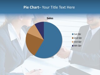 A Group Of Business People Shaking Hands PowerPoint Template