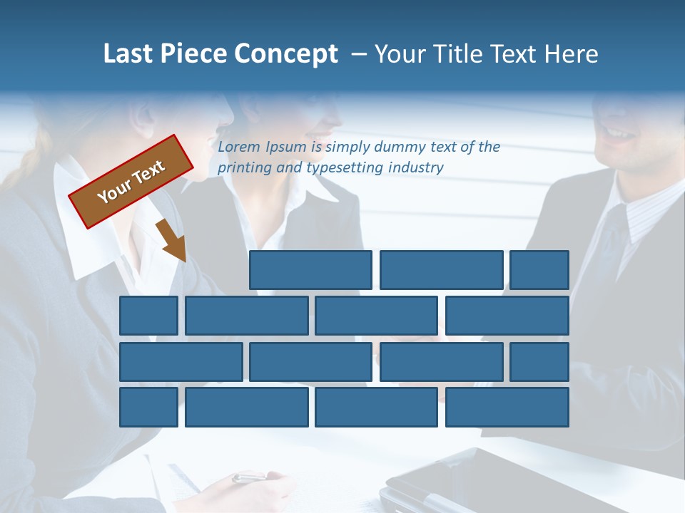 A Group Of Business People Shaking Hands PowerPoint Template