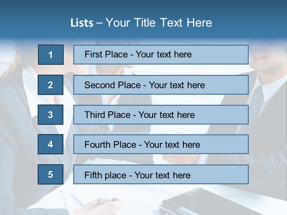 A Group Of Business People Shaking Hands PowerPoint Template