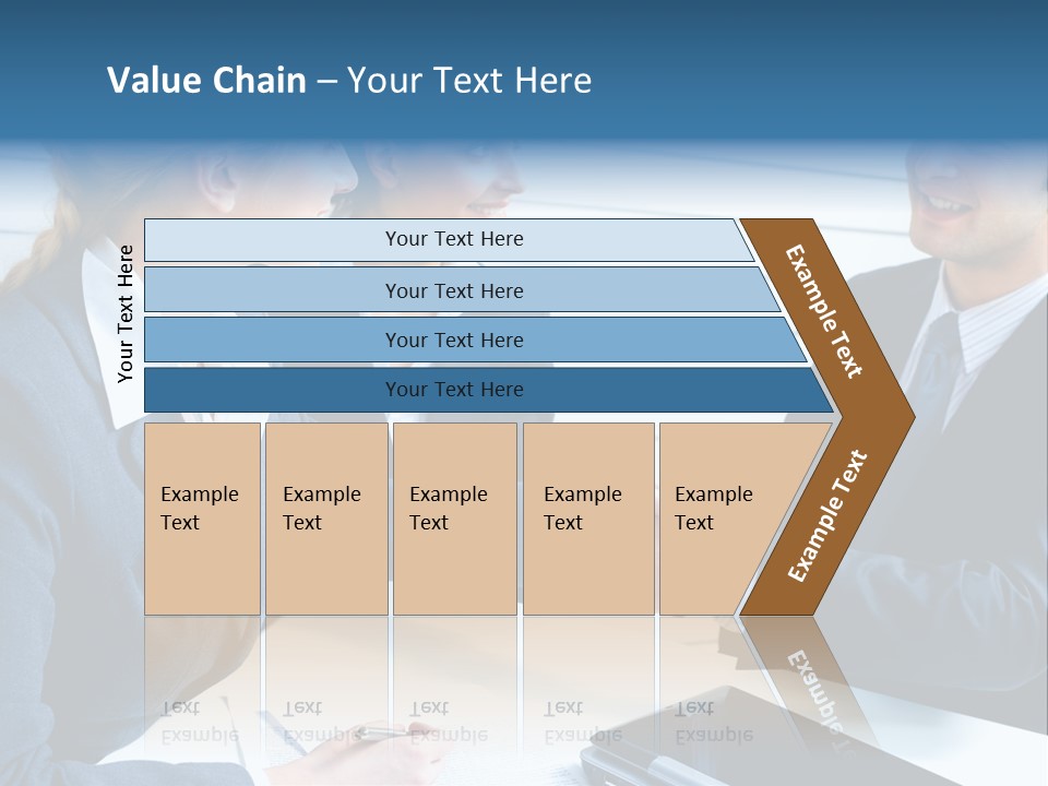 A Group Of Business People Shaking Hands PowerPoint Template