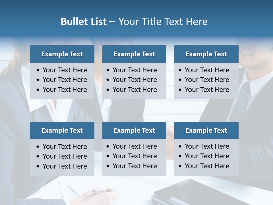 A Group Of Business People Shaking Hands PowerPoint Template