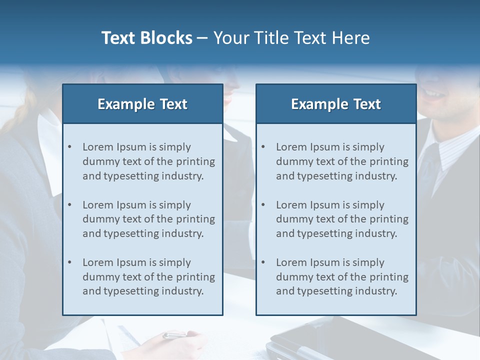 A Group Of Business People Shaking Hands PowerPoint Template
