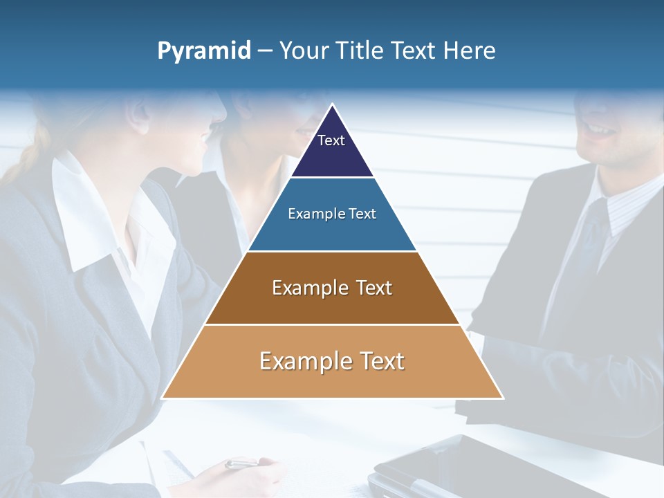 A Group Of Business People Shaking Hands PowerPoint Template