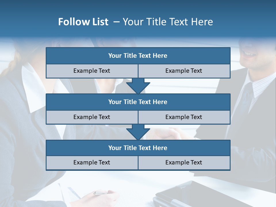 A Group Of Business People Shaking Hands PowerPoint Template