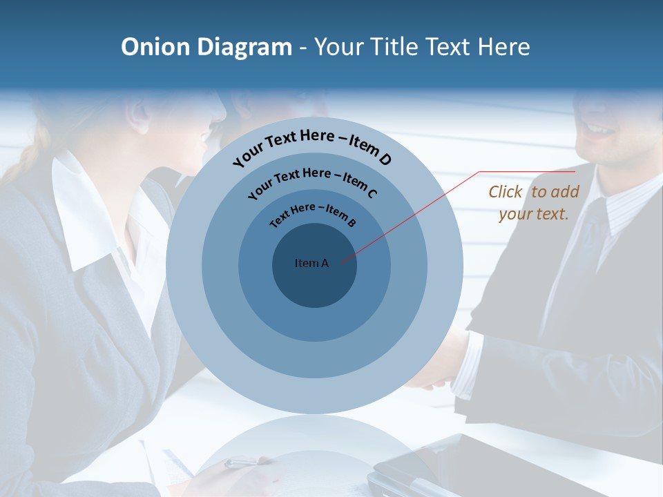 A Group Of Business People Shaking Hands PowerPoint Template