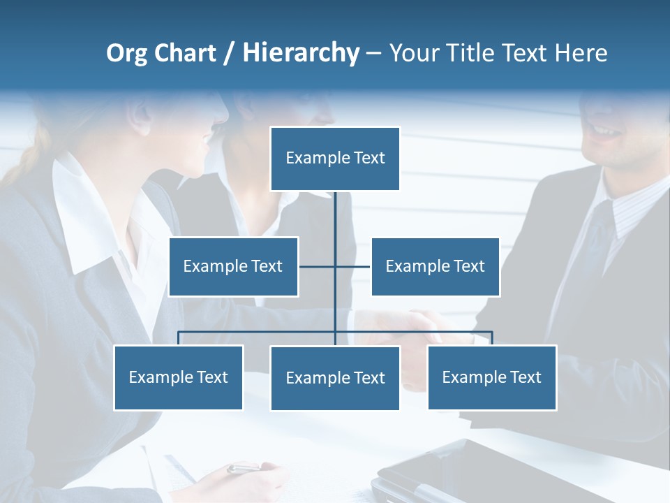 A Group Of Business People Shaking Hands PowerPoint Template