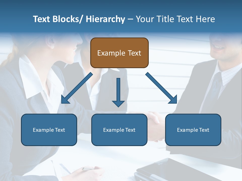 A Group Of Business People Shaking Hands PowerPoint Template