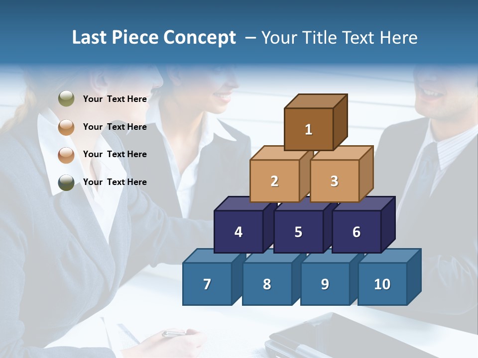 A Group Of Business People Shaking Hands PowerPoint Template
