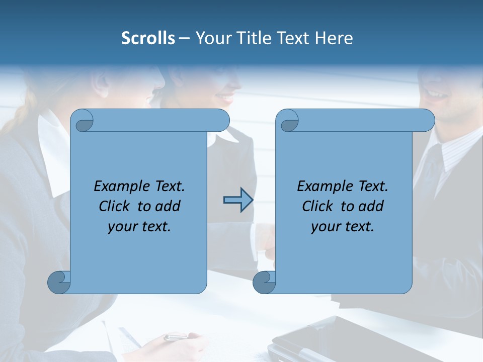 A Group Of Business People Shaking Hands PowerPoint Template
