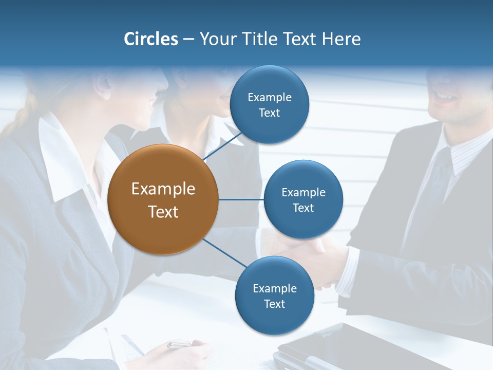 A Group Of Business People Shaking Hands PowerPoint Template