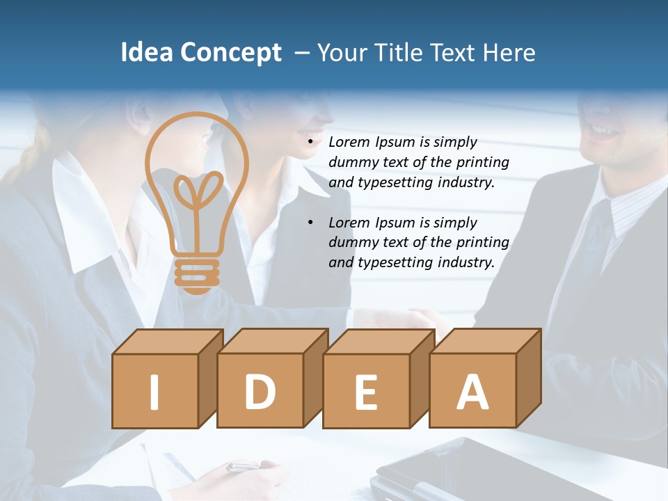 A Group Of Business People Shaking Hands PowerPoint Template