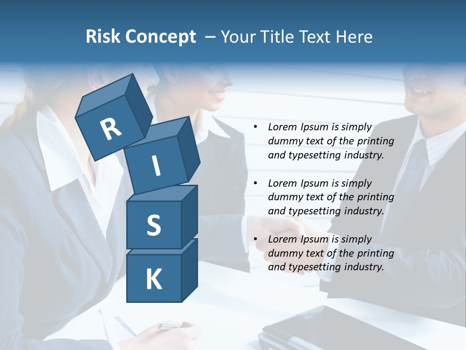 A Group Of Business People Shaking Hands PowerPoint Template